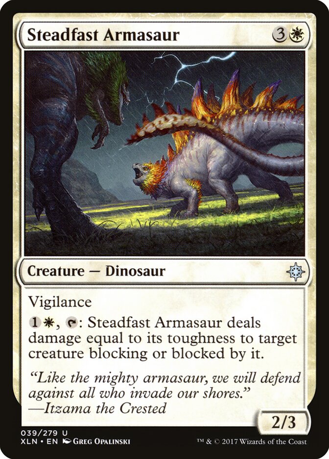 Steadfast Armasaur card front