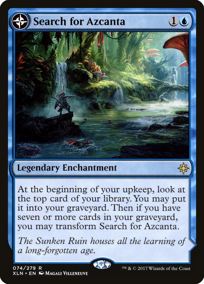 Search for Azcanta card front