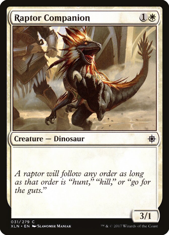 Raptor Companion card front