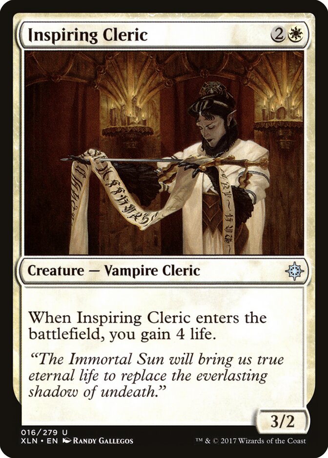 Inspiring Cleric card front