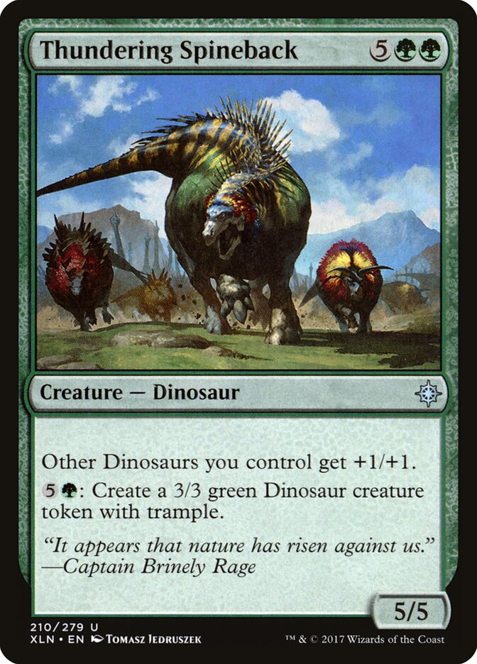 Thundering Spineback card front