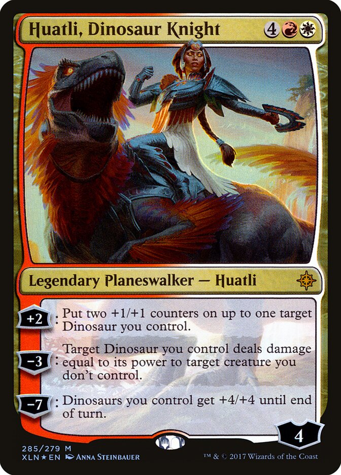 Huatli, Dinosaur Knight card front