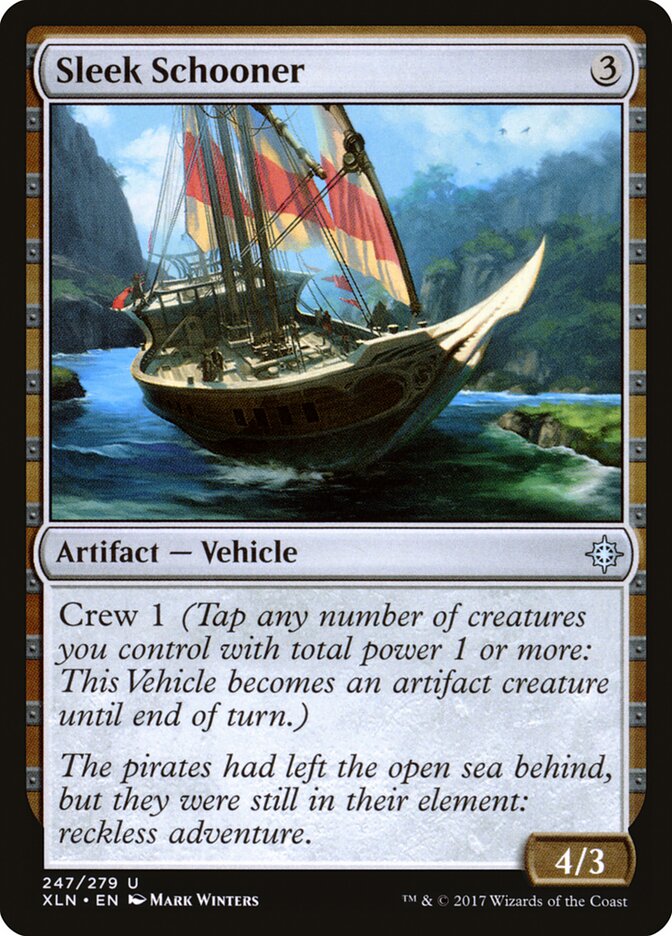 Sleek Schooner card front