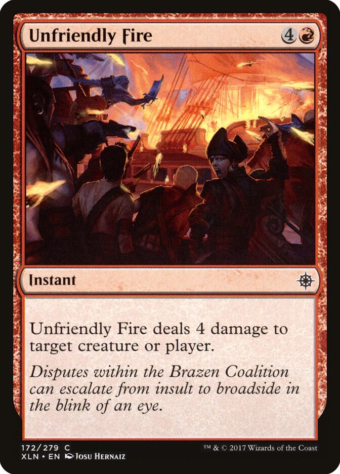 Unfriendly Fire card front