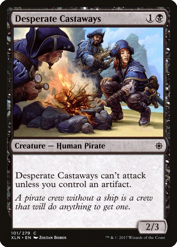 Desperate Castaways card front