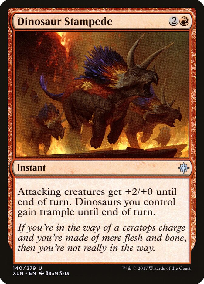 Dinosaur Stampede card front