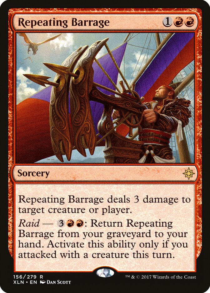 Repeating Barrage card front