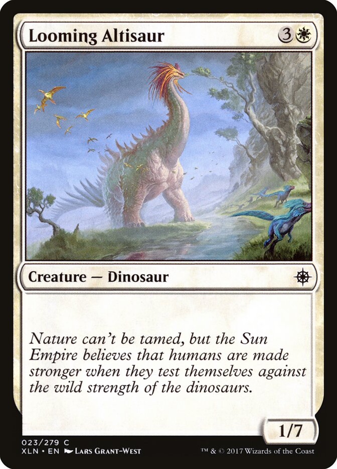 Looming Altisaur card front