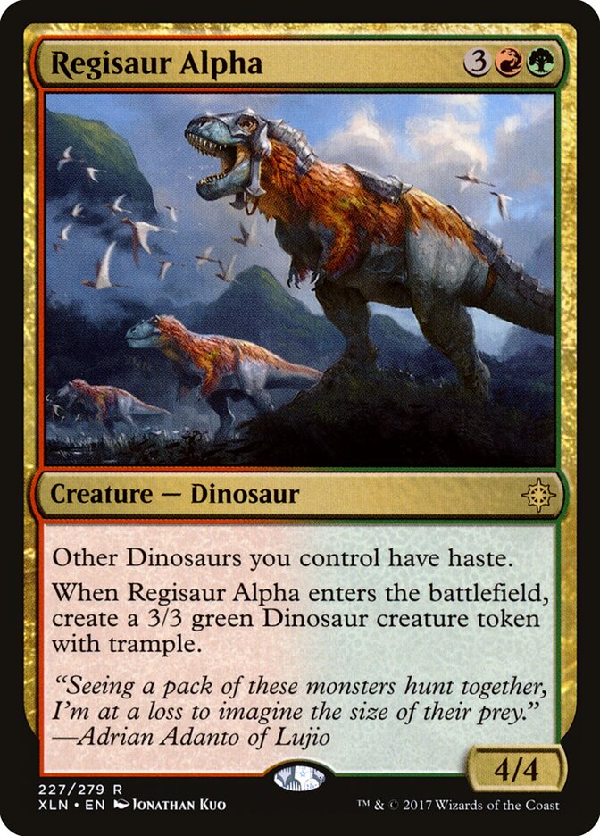 Regisaur Alpha card front