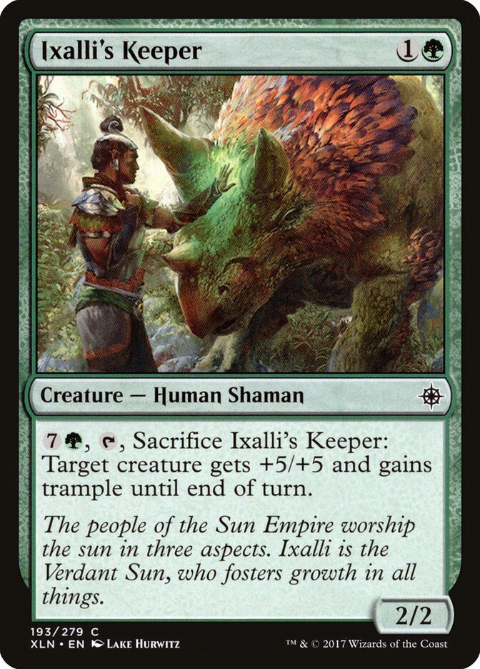 Ixalli's Keeper card front