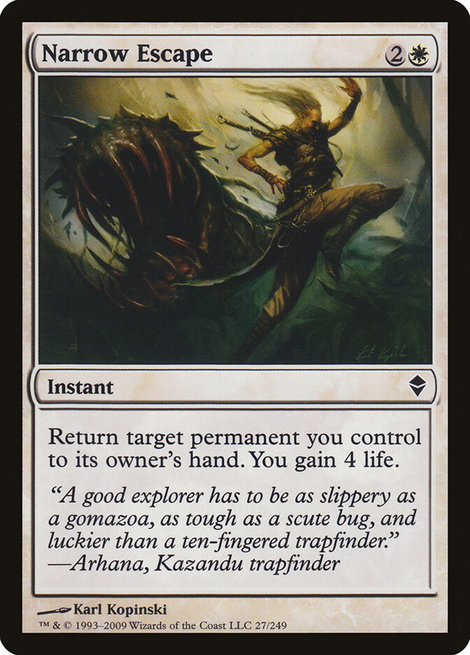 Narrow Escape card front