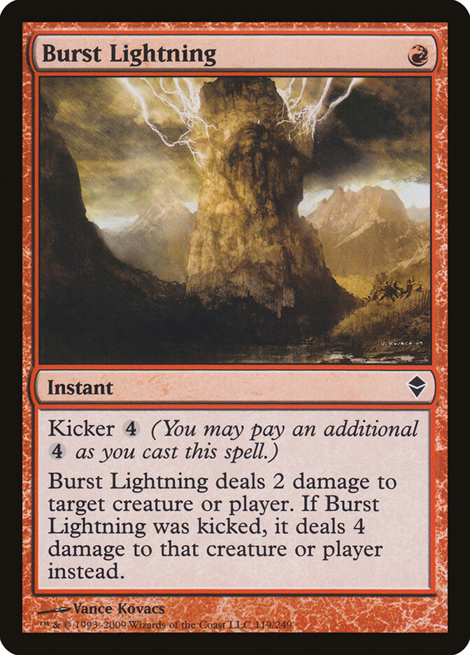 Burst Lightning card front