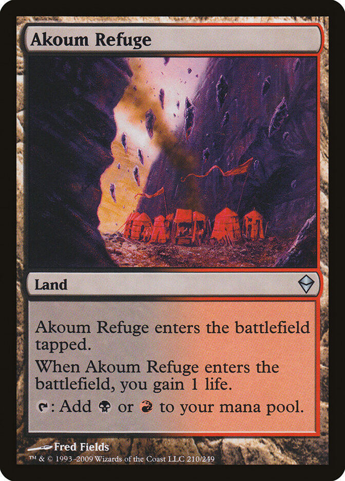 Akoum Refuge card front