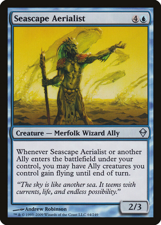 Seascape Aerialist card front