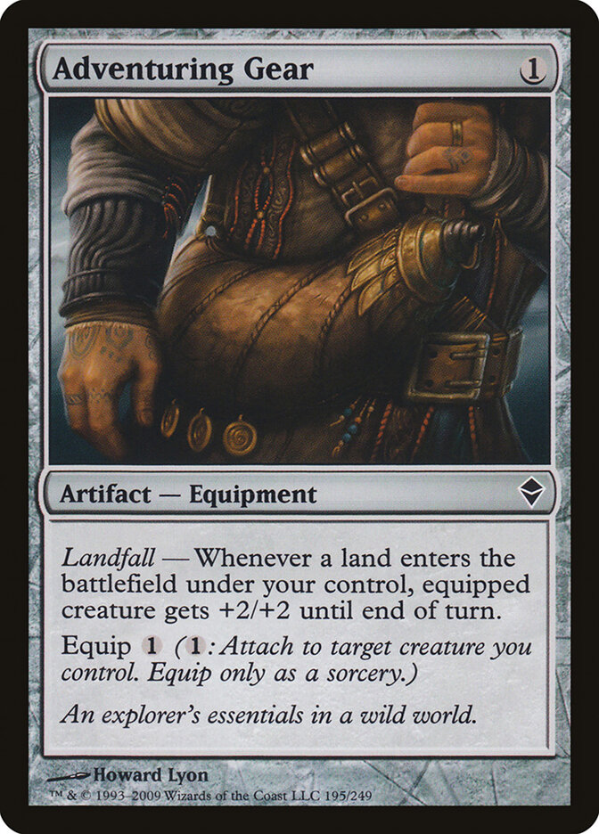 Adventuring Gear card front