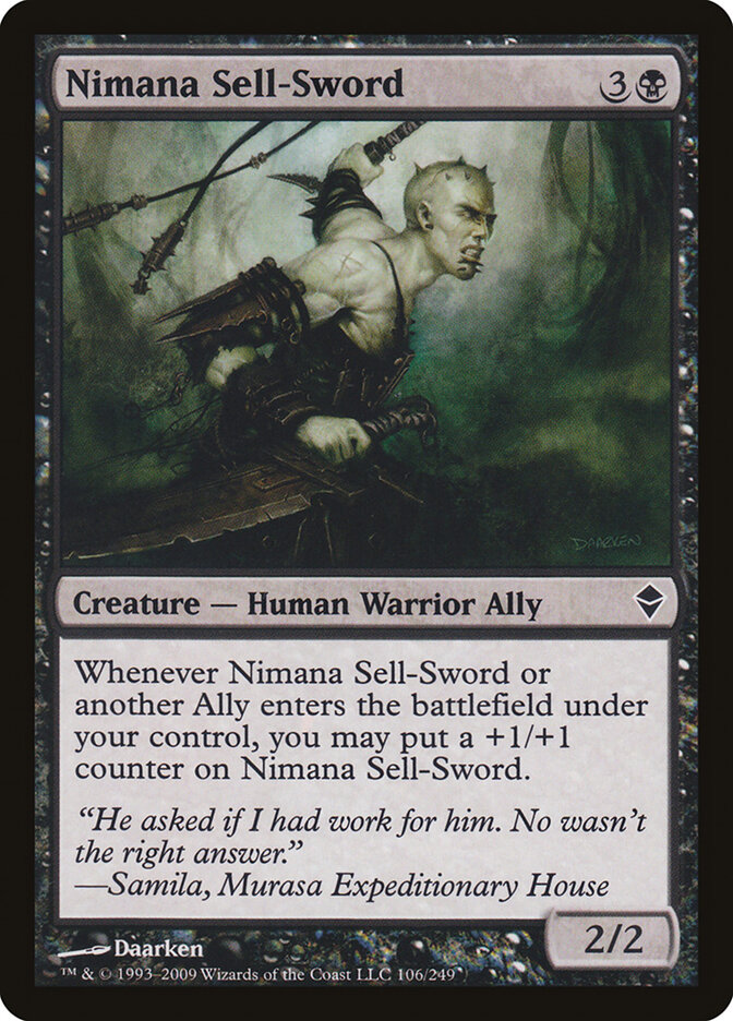 Nimana Sell-Sword card front