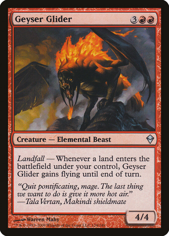 Geyser Glider card front