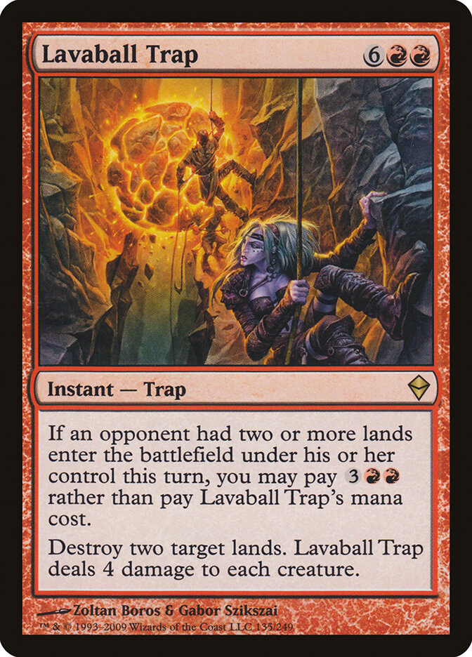 Lavaball Trap card front