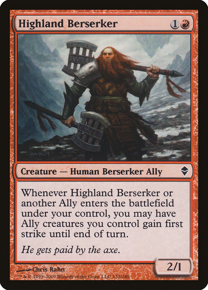 Highland Berserker card front