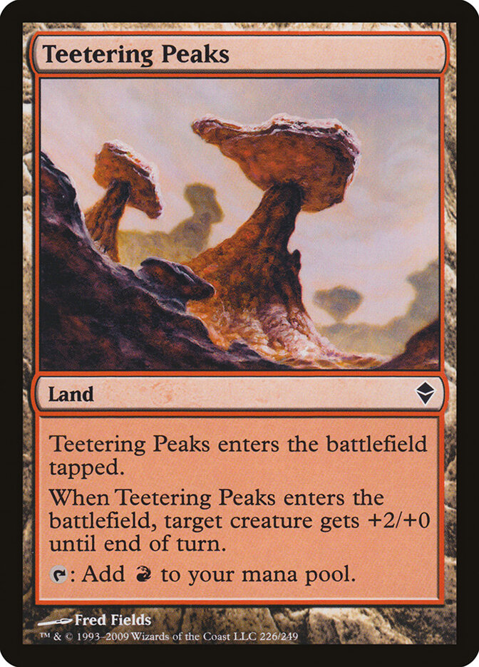 Teetering Peaks card front