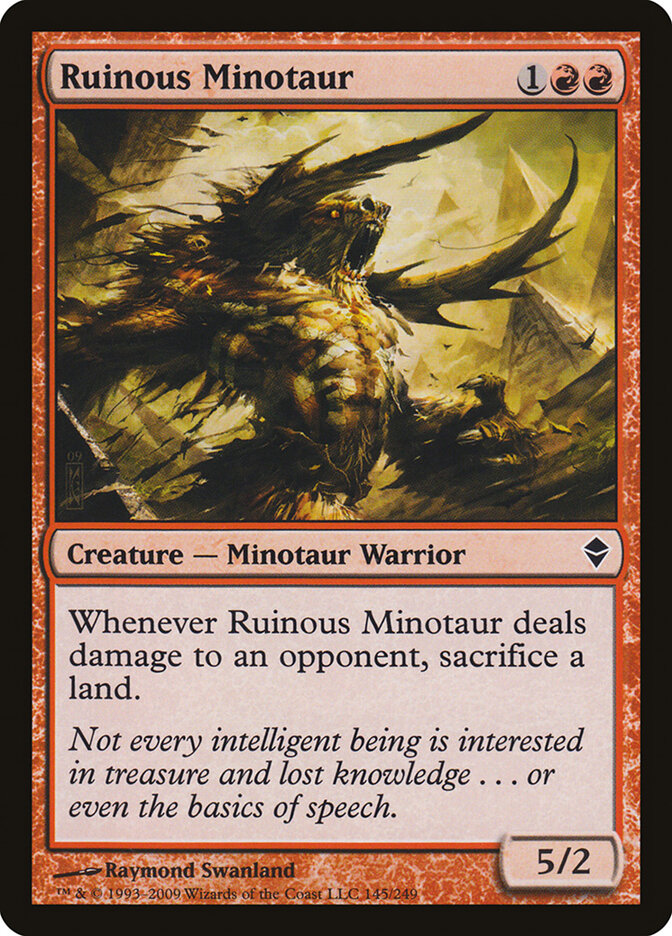 Ruinous Minotaur card front