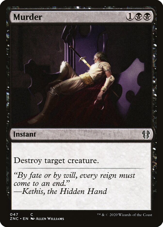 Murder card front