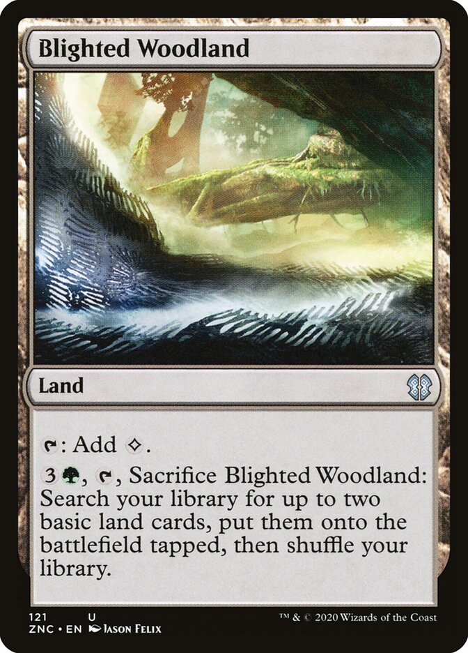 Blighted Woodland card front