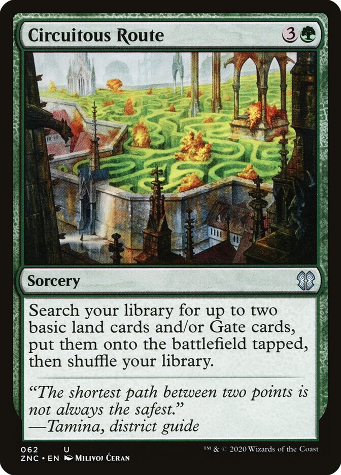 Circuitous Route card front