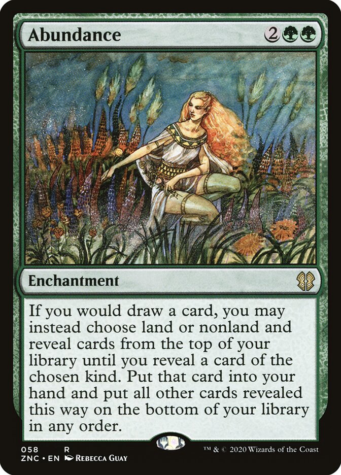 Abundance card front