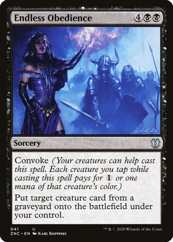 Endless Obedience card front