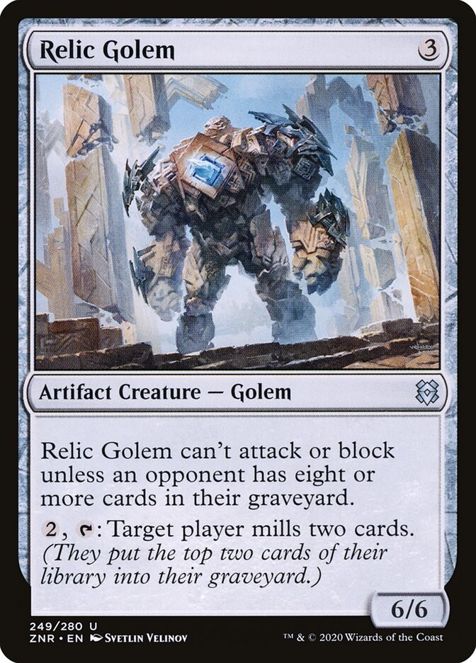Relic Golem card front