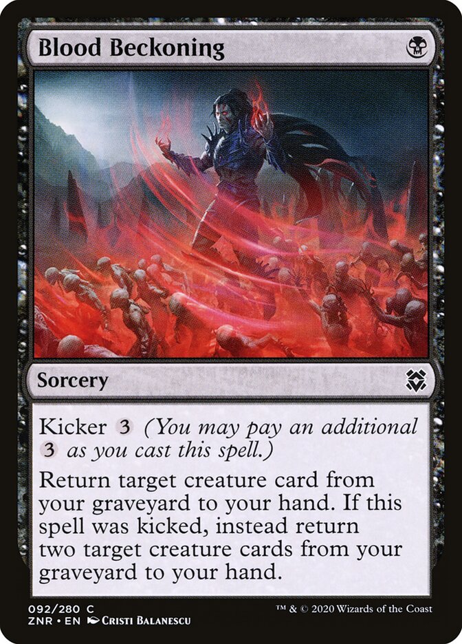 Blood Beckoning card front