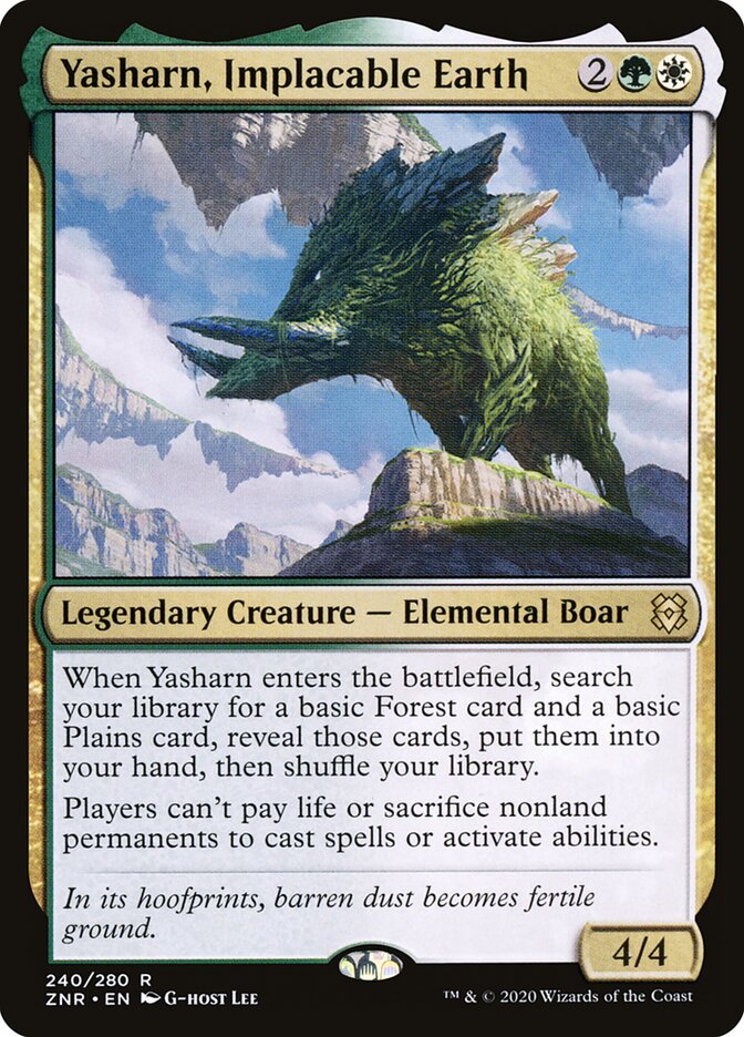 Yasharn, Implacable Earth card front