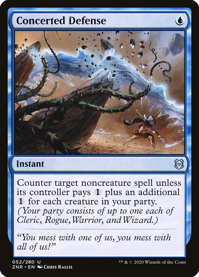 Concerted Defense card front
