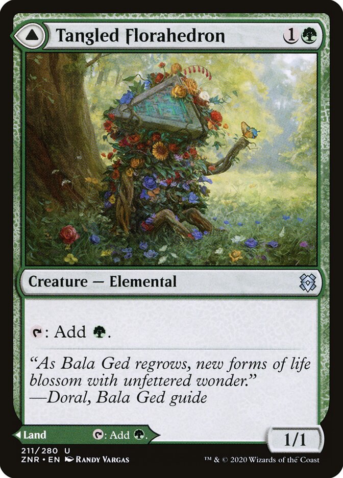 Tangled Florahedron card front
