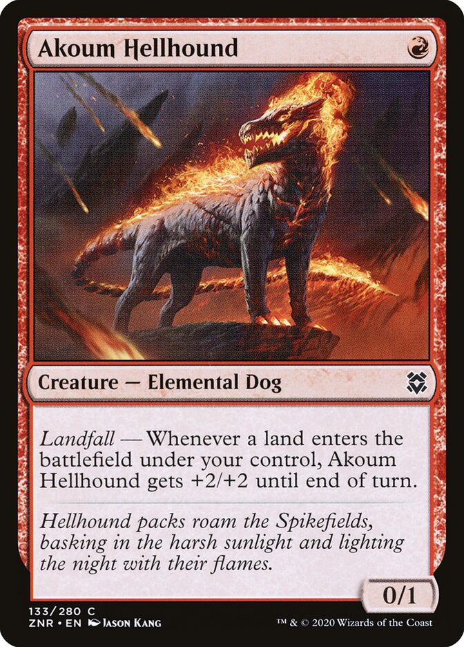 Akoum Hellhound card front