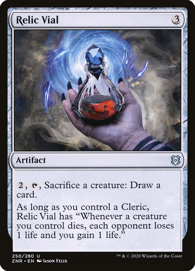 Relic Vial card front