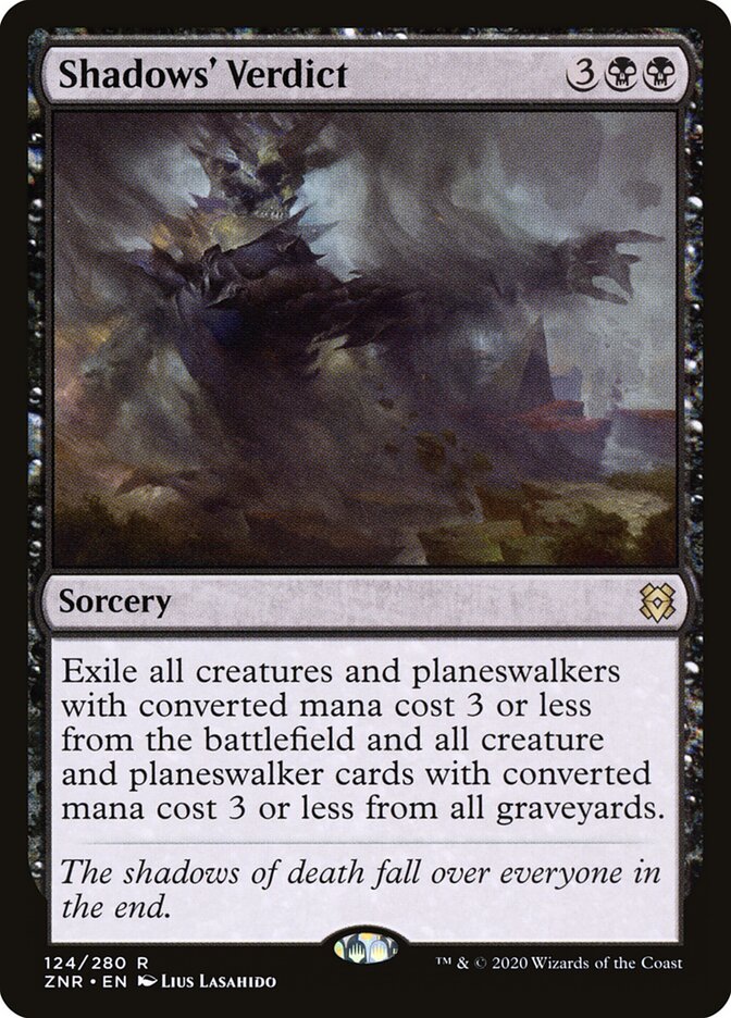 Shadows' Verdict card front