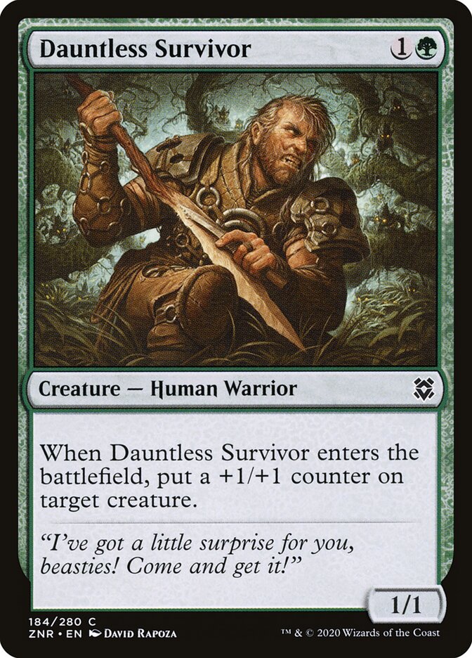 Dauntless Survivor card front