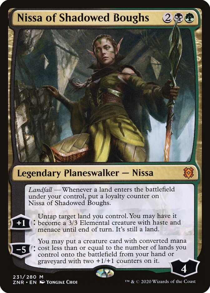 Nissa of Shadowed Boughs card front