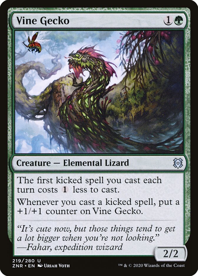 Vine Gecko card front