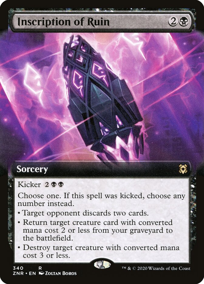 Inscription of Ruin card front