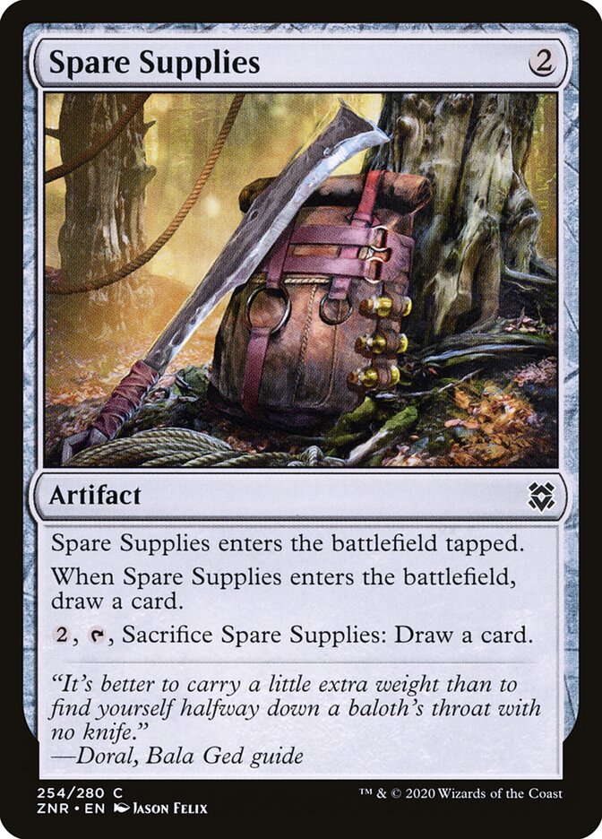 Spare Supplies card front