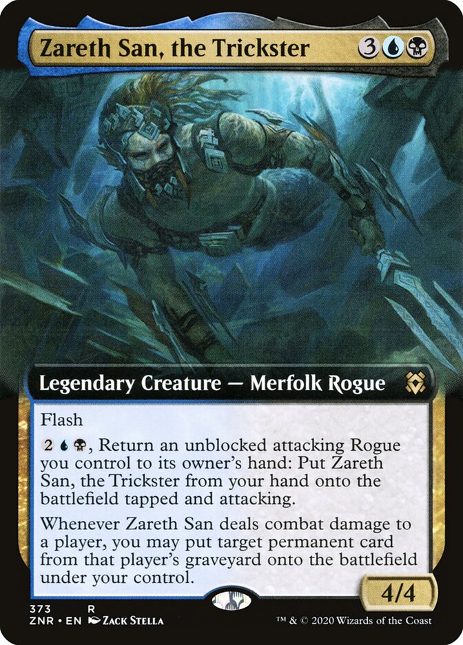 Zareth San, the Trickster card front