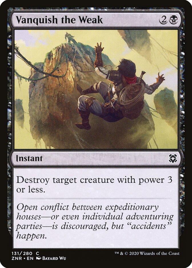 Vanquish the Weak card front