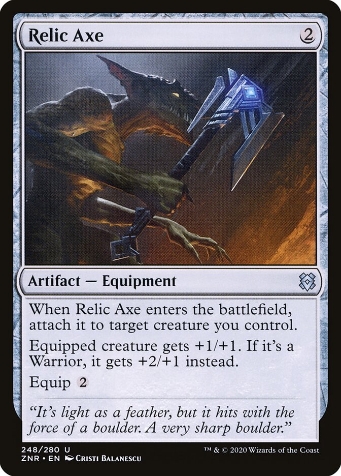 Relic Axe card front