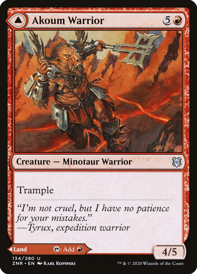 Akoum Warrior card front