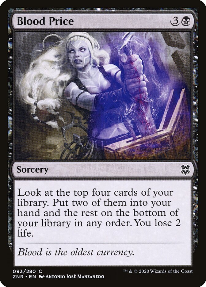 Blood Price card front