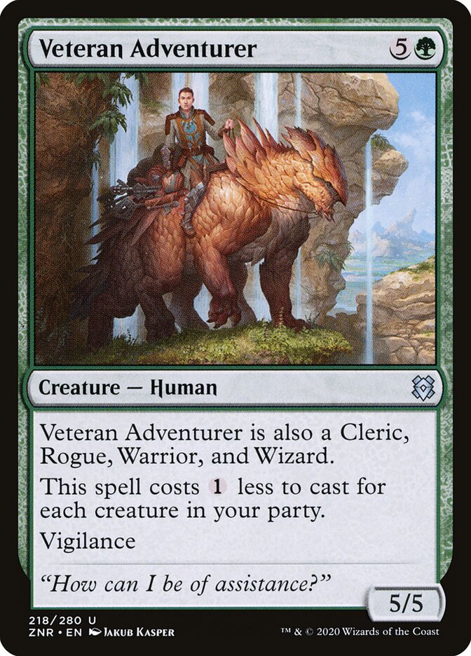 Veteran Adventurer card front