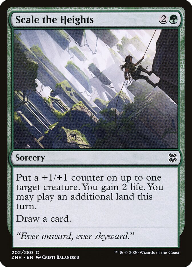 Scale the Heights card front
